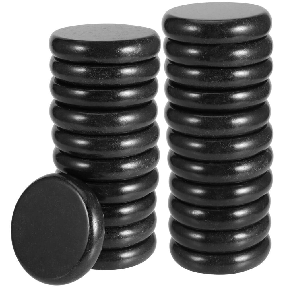 22 PCS 3.15 Inch Large Basalt Massage Stones Basalt Hot Rocks Massage